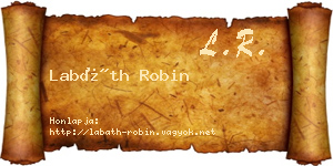 Labáth Robin névjegykártya